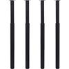 vidaXL Gambe Telescopiche per Tavolo 4 pz Nero 710-1100 mm