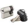 Thirard Mezzo Cilindro europeo Federal, 30x10mm, nichel, antisfilamento, antitrapano, 4 chiavi - THIRARD