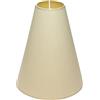 LampyAbazury.com Paralume 250x100x300 mm imitando il cotone colore ecru (crema) cono montato sotto portalampada E27 (grande) per lampade da tavolo