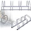 Randaco Supporto per bicicletta per 4 biciclette, 2 supporti per pavimento, sospensioni e metallo, esterno MTB