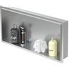 LuxeBath Nicchia a Parete senza Cornice in Acciaio Inossidabile 60x30x10 cm Argento Nicchia da Muro senza Bordo per Bagno Ripiano da Incasso senza Telaio per Doccia Contenitore per Utensili da Bagno