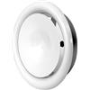 ABOUT VENT Ø 200mm Valvola d'aria Regolabile Rotonda in Metallo Bianco - Diffusore d'aria di Mandata - Griglia di Ventilazione a Parete