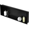 LuxeBath Nicchia a Parete senza Cornice in Acciaio Inossidabile 90x30x10 cm Nero Nicchia da Muro senza Bordo per Bagno Ripiano da Incasso senza Telaio per Doccia Contenitore per Utensili da Bagno