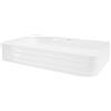 ML DESIGN modern living ML-Design Lavabo d' Appoggio in Ceramica Bianco Lucido Rettangolare 680 x 380 x 120 mm Lavandino Design Moderno Minimalista Lavello Lavamani Sanitari Arredo per Bagno Toilette Ospiti Resistente
