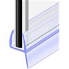 BBTISG Guarnizione in vetro per porta della doccia, 2 Metri Guarnizione Per Porta Della Doccia Per Porte In Vetro Da 6-10 mm Adatta Per Schermi O Porte Curve E Verticali (H Forma 6 mm)