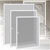 HENGMEI Zanzariera per finestra, zanzariera con telaio in alluminio senza fori, per finestre (120 x 140 cm, bianco finestra)