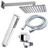Bossini Shower Concept Set Completo Doccia Soffione Cosmo 230 x 230 con doccetta Cube e Flessibile 150 cm