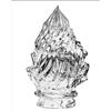 Pilla | Fiamma in cristallo trasparente di ricambio per lampade votive da cimitero | Altezza 12,4 cm, Diametro 7,8 cm, Diametro innesto 5 cm