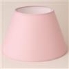Generico 45 cm Paralume, Tessuto di Cotone con PVC Bianco, Prodotto Artigianale, per Lampada da Tavolo, Piantana (Rosa)