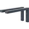 HOLZBRINK Supporti per mensole in metallo 30x15 cm HLA-B (2 pz) | Reggimensole da muro, staffe per mensole lavabo da appoggio, o soggiorno | Colore: Antracite