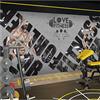 XLMING Personal Fitness Sports Portrait Wallpaper 3D Palestra Decorazione Grigio Cemento Sfondo Murale Wallpaper 3D-200cm×140cm