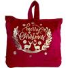 Tata Home Fermaporta da Pavimento Stoffa Casa Ufficio Fermaporta in Tessuto Elemento Decorativo Natalizio Mod. XMAS Colore Rosso