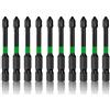 Ainid Punte magnetiche per cacciavite ad alta durezza, super forti, kit di punte magnetiche resistenti, punta universale di precisione anti impatto per cacciavite elettrico (10 pezzi, 65 mm)