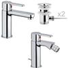 F.lli Frattini Set Mocca lavabo e Bidet Frattini pilette Incluse