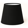 Generico 30 cm Paralume Cono, Tessuto di Cotone con PVC Bianco, Prodotto Artigianale, per Lampada da Tavolo, Piantana (Nero)