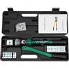 DeeDuud Pinza crimpatrice idraulica 12T, pinza a pressa, capicorda con 11 set di forme di crimpatura 16-300 mm² per cavo di saldatura, cavi cavi di alimentazione, scatole per armadi