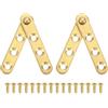 QUARKZMAN 4Pcs Cerniere A Sostegno Girevoli A 360 Gradi, 2.32 Cerniera A Piegatura In Rame Per Scatole Di Legno Cassettoni Armadi Credenze, Colore Oro