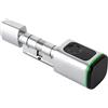 Chensyo Serratura per porta, con impronta digitale, Smart Lock, cilindro regolabile 60 mm (35/45), elettronica, con RFID, applicazioni, Bluetooth, bottoni automatici, serratura intelligente (bianco)