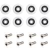 BBTISG Set di 8 Rulli per Doccia, 23mm Ruote e Cuscinetti Box Doccia, Rotelle con Vite, Ricambi per Porte Scorrevoli