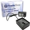 Trade-Shop Caricabatterie per diverse batterie agli ioni di litio da 10,8 V-12 V AEG Ryobi (come L1212R 130503001 BPL-1220 CB120L) / uscita 12,6 V 1,5 A, alimentatore di ricarica