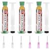 ALLECIN 3 Pezzi 10mL Flussante per Saldatura Senza Piombo Solder Flux Paste No Clean 10CC Flussanti per Saldature Flusso per Pasta Saldante AEC-223 con Asta di Spinta e Ago per PCB SMD BGA