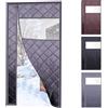 Generic Tenda Per Porta Inverno Termica Magnetica Tenda Isolante Termico Per Porte Tenda Termica Da Interno Per Porte D'Ingresso Cortili Balcone Soggiorno Cantina(Grigio,125x240cm)
