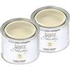 bianco Shabby CHALK PAINT Beige Sabbia Pittura Shabby Chic Vintage per Mobili e Pareti EXTRA OPACO (2 x 500 ml)