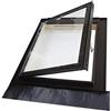 Luxtig Lucernario per Tetto 74x80 cm (Misura unica) con apertura laterale a Libro con Vetro antigrandine di sicurezza. Telaio in legno e alluminio verniciato. Per tutte le tipologie di tetto - Luce KFALL