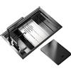 PEBFHSQW Lavello In Acciaio Inox A Scomparsa Lavabo Da Cucina Nero Lavello Bar A Una Vasca Lavello Da Incasso Per Uso Domestico Facile Da Pulire(72x47x23cm)