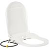 LOYEMAADE Sedile WC con bidet integrato, inserto per bidet, forma D, coperchio WC