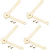 QUARKZMAN 4pz Cerniera di Supporto per Coperchio, 2,7x0,8 Cerniere Pieghevoli Rotabili a 180 Gradi, Cerniera di Supporto Sollevamento per Armadio Scatola Legno Bidone Armadio, Oro