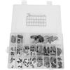ZyjGaliliad Kit assortimento chiavi Woodruff da 135 pezzi, set chiavi a manovella per puleggia volano, 21 tipi di chiavi Woodruff con materiale durevole, scatola portatile per manutenzione e