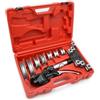 3S SuperSamaStore Piegatubi Idraulico per Tubi in Rame con 7 Dime in Metallo, Attrezzo Curvatubi in Duralluminio, Raggio Minimo 2,5×Ø, Valigetta ABS, Lunghezza 310 mm
