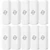 RANRAO Sensore di vibrazione WiFi, mini rilevatore wireless di rottura del vetro per allarme e automazione domestica intelligente, nessun hub richiesto, compatibile con Tuya/per Smart Life APP (10 pezzi)