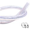 QuQuyi 1 pollice ID x 1-1/4 di pollice OD Heavy Duty Filo di acciaio aspirazione PVC Tubo flessibile ad alta pressione UV resistente agli agenti chimici Tubo flessibile in vinile spesso, 3,3 FT