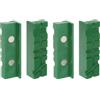 QUARKZMAN 2 Set Morsa Magnetica per Morsetti 4 Magnete con Scanalature a U Cuscinetti Mascelle Banco Gomma Morbida Coperture Protezione Multiuso per Lavorazione Legno, Verde