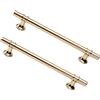 FEEIMOL 2 Pezzi Maniglie per Mobili da Cucina 160mm Maniglie Oro Maniglie T Bar per Armadio in Lega di Zinco Maniglie Cassetti