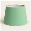 Generico 35 cm Paralume Tessuto di Cotone con PVC Bianco, Prodotto Artigianale, per Lampada da Tavolo, Piantana (Verde Chiaro)