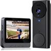 Generic Videocitofono da 4,3 Pollici Senza Fili, Videocampanello Smart con Audio Bidirezionale, Visione Notturna, Rilevazione del Movimento, Sistema di Interfono per Porta