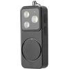 YUEHISY Allarme di Sicurezza Personale con Luce Stroboscopica, Sirena Portachiavi Ricaricabile USB Luce di Sicurezza a LED, 4 modalità di Illuminazione, per Autodifesa di Emergenza (BLACK)