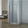 AICA H.195cm Porta Doccia per Nicchia 80cm Apertura Battente Barra 6mm Vetro