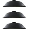 LEDSone 3 pezzi stile retrò in metallo nero, paralume per lampada a sospensione a soffitto, paralume in stile vintage industriale da 26 cm