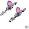 SYDARSYN 2 pezzi Pomelli per Armadio di Rosa Forma Cristallo Vetro Maniglia per Porte Maniglie Per Mobili Forma di Fiore Rosa Cristalli Maniglie per Cassetti Pomelli Per Porte