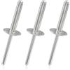 Zorveiio 100 rivetti in alluminio a tre piegature esplosive con flangia grande 3/16, 3/16 x 1, rivetti ciechi a testa larga con tripla presa, rivetti esplodenti per kayak, automotive e mobili,