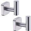 TRUSTMI Gancio per accappatoio, 2 pezzi, da bagno, asciugamani, cappotti, cucina e piatti, in acciaio inox SUS 304, montaggio a parete, nichel spazzolato
