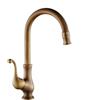 LAKKOAKOAA Rubinetto Cucina Rubinetto Lavello, Anticato Vintage Stile Girevole A 360 ° Monocomando Ottone Miscelatore Cucina Con Regolazione Caldo E Freddo, Rubinetto Lavello Cucina, Bronzo