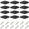 PEIZHIYC 12 tappi per pali di recinzione, 9 x 9 cm, in plastica, colore nero, con viti, antiruggine, impermeabile, per pali in legno