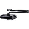CISA Serie 604 - Chiudiporta a Cremagliera 16046003044 - Chiudiporta con Velocità di chiusura Regolabile - Finitura Nero - Per Porte Max 85 kg