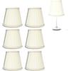 Jwthee Set di 6 paralumi piccoli, paralumi per lampadari, 3,5x5,1x 5,5 pollici, Beige