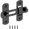 KATUR Serratura per porta scorrevole di fienile più spessa, 3,94 x 2,75 in acciaio inox Flip Latch Gate Latches Bar Latch Safety Door Lock Small Gate Bolt per il bagno, all'aperto, garage (nero)